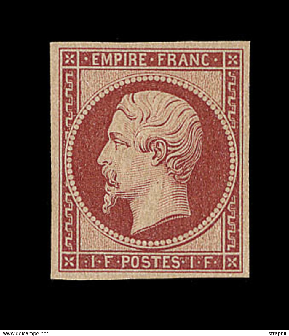 * NAPOLEON NON DENTELE - * - N°18d - Réimpression Du 1F Carmin - Comme ** - TB - 1853-1860 Napoléon III