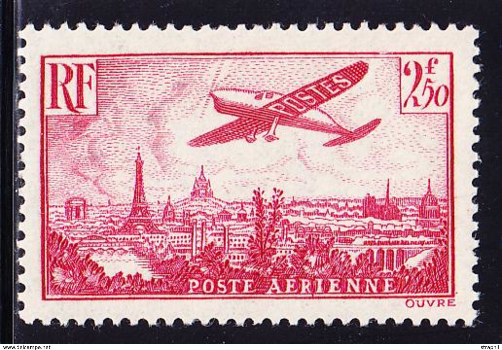 * POSTE AERIENNE - * - N°11 - 2F50 Rose - Charn. Lég. - TB - 1927-1959 Neufs