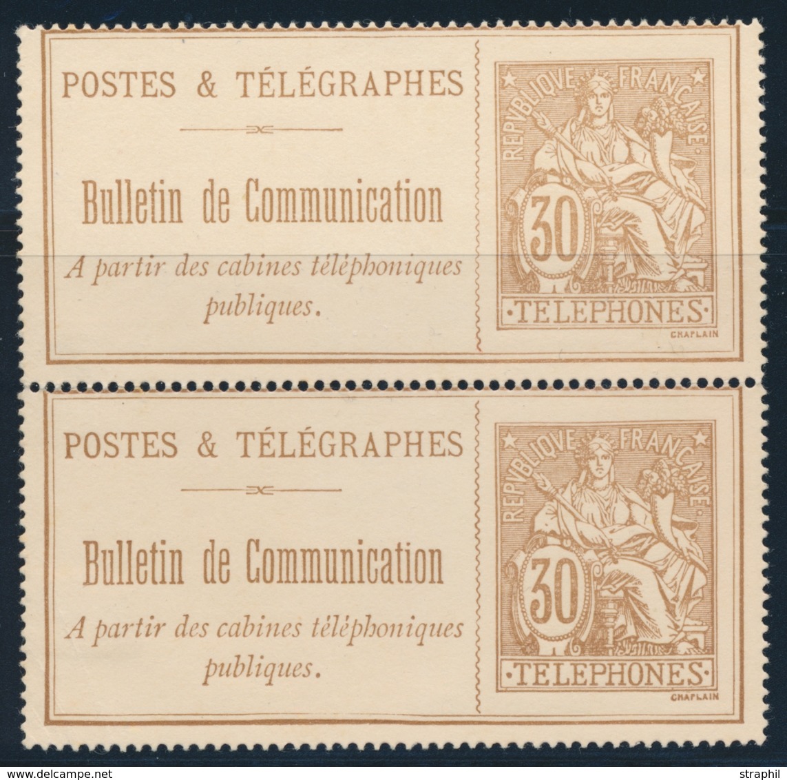 (*) TIMBRES - TELEPHONE - (*) - N°25 - Paire Vertic. - TB - Télégraphes Et Téléphones