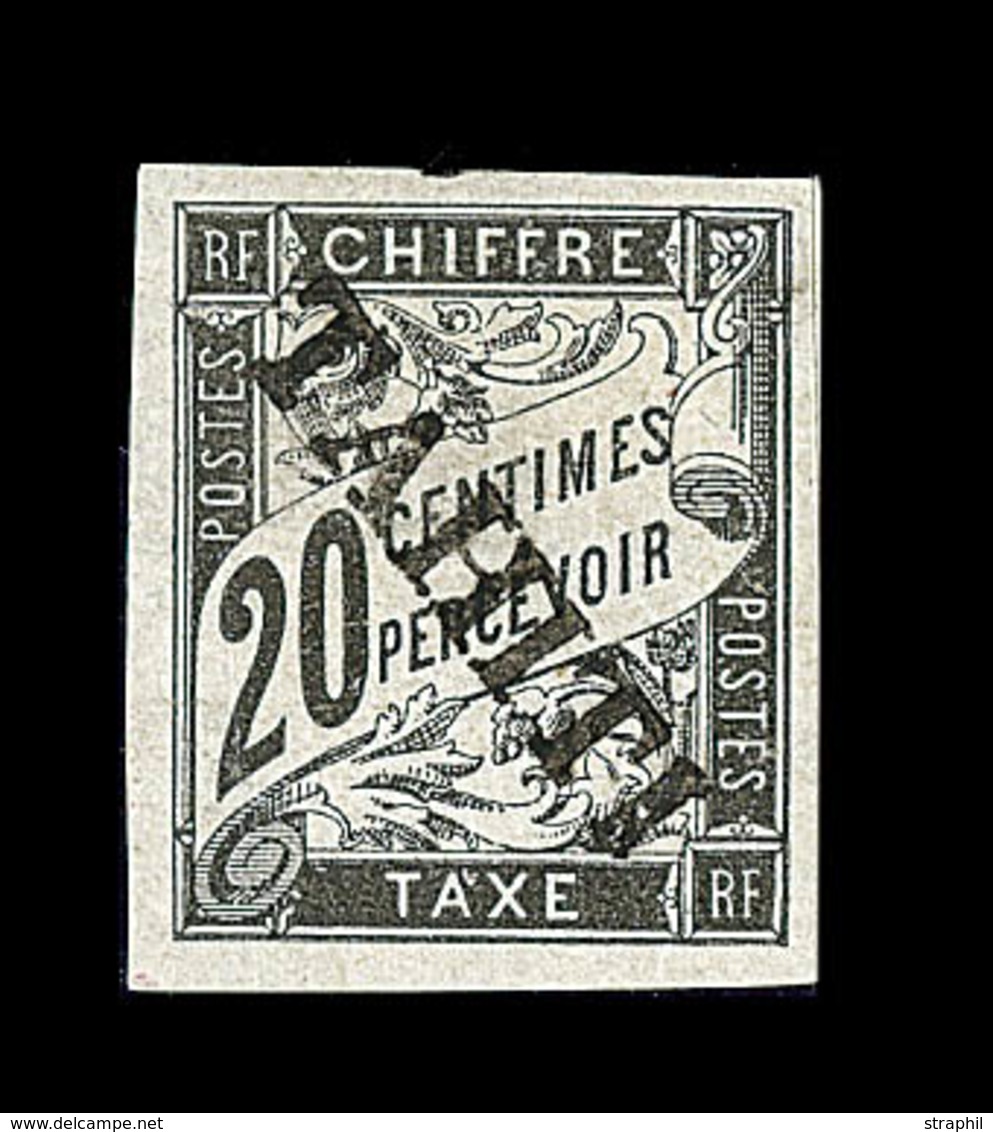 * TAHITI - TIMBRES TAXE  - * - N°8 - 20c Noir - Signé Roumet - TB - Autres & Non Classés