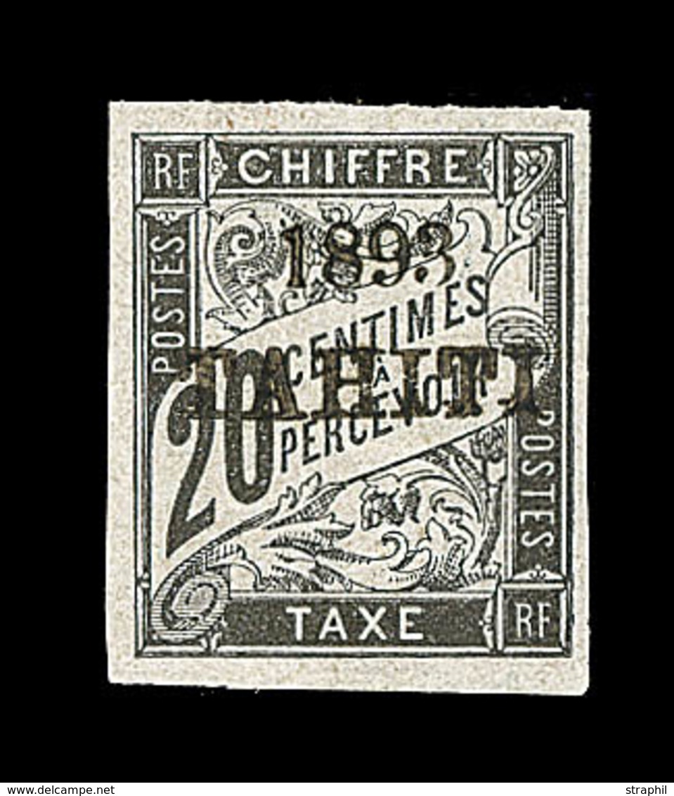 * TAHITI - TIMBRES TAXE  - * - N°21 - Signé Brun - TB - Autres & Non Classés