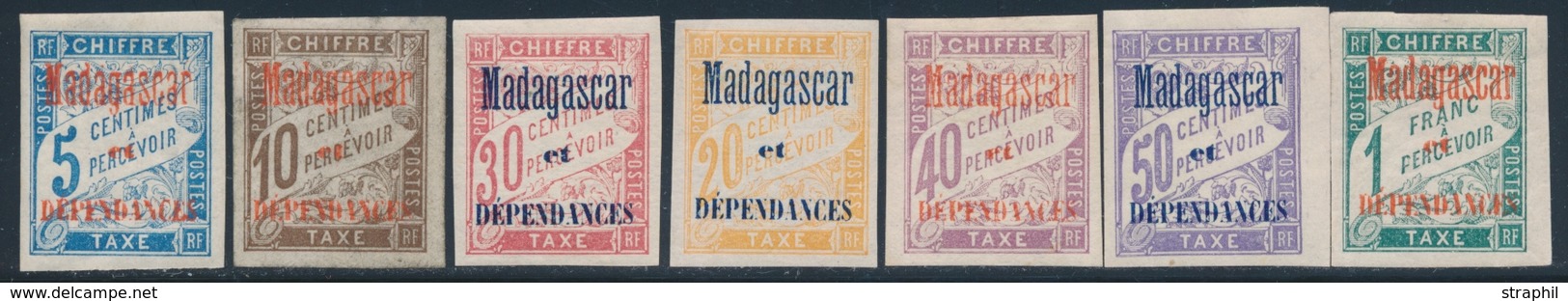 ** MADAGASCAR - TIMBRES TAXE - ** - N°1/7  - TB - Autres & Non Classés