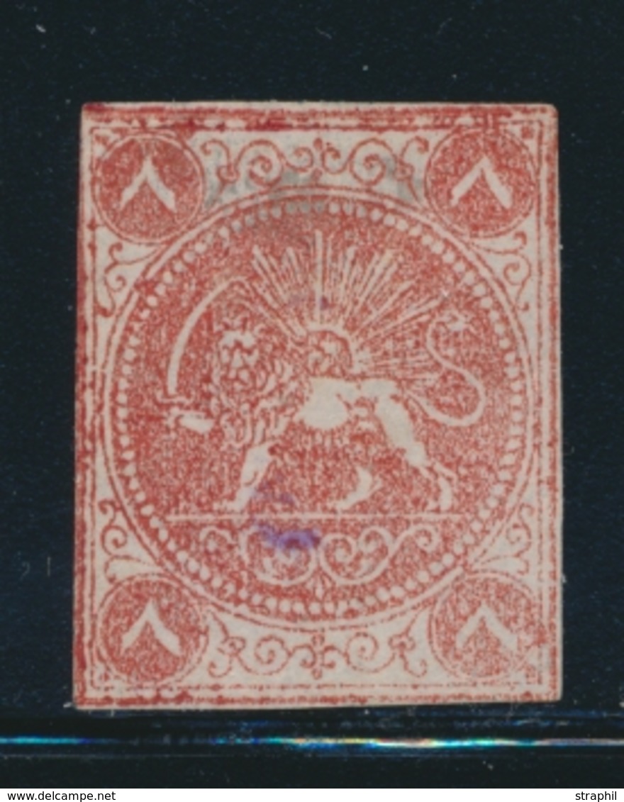 (*) IRAN - PERSE - (*) - N°9 - 4c Rouge - N. Dentelé - Papier Mince - TB - Iran