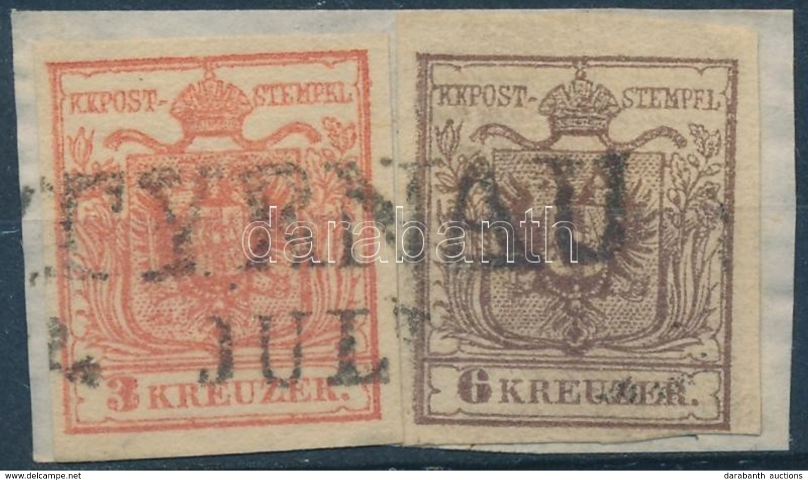 1850 3kr + 6kr 'TYRNAU' - Sonstige & Ohne Zuordnung