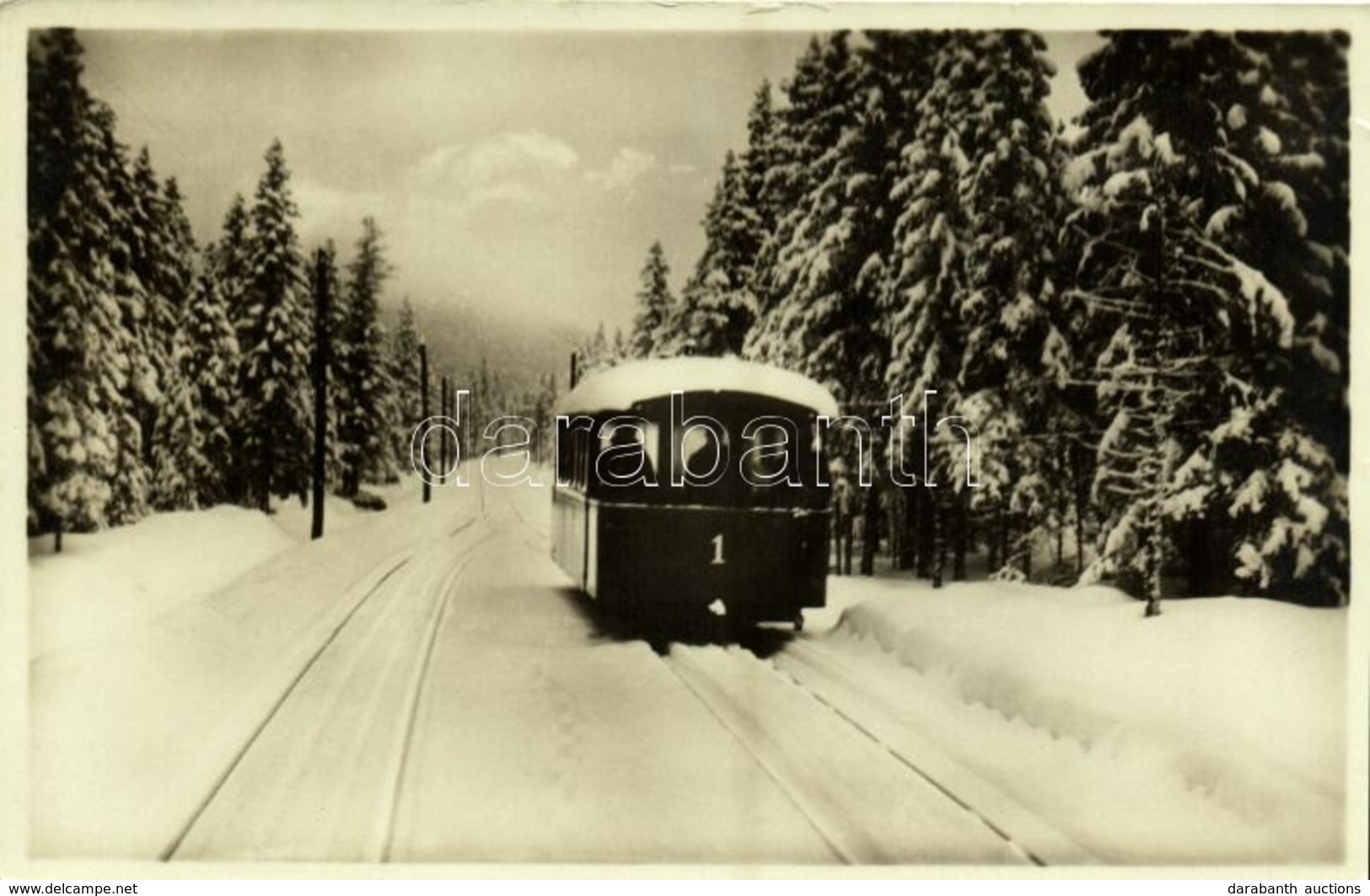 * T2 Tátra, Vysoké Tatry; Siklóvasút A Tarajkára Télen / Lanovka Na Hrebienok / Funicular In Winter - Sonstige & Ohne Zuordnung