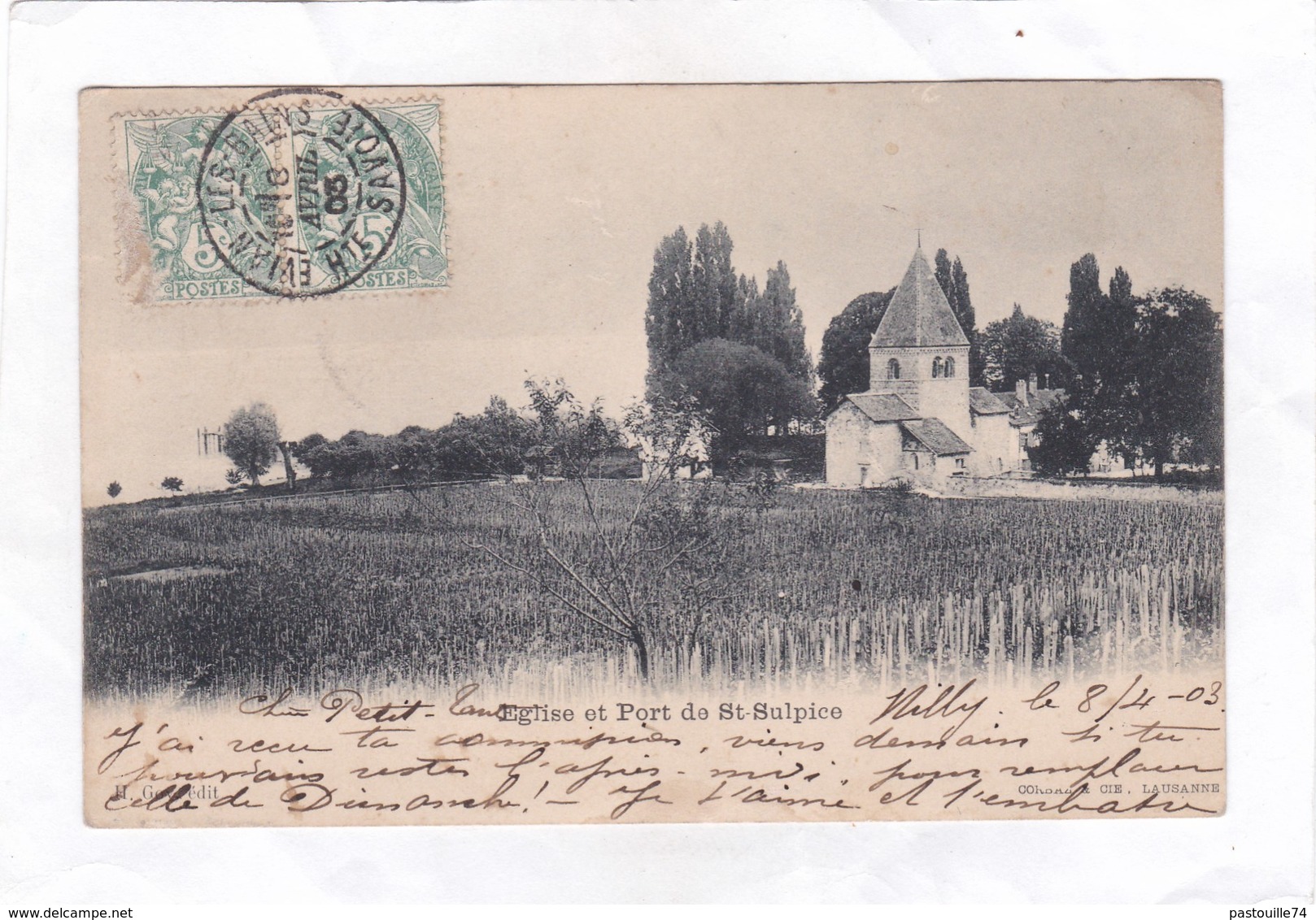 CPA :  14 X 9  -  Eglise  Et  Port  De  St-Sulpice - Saint-Sulpice