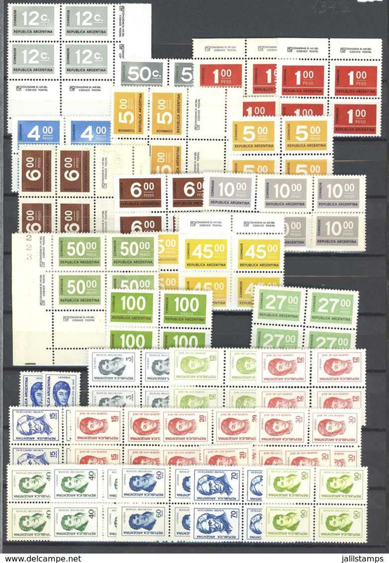 ARGENTINA: Stock Of Stamps Of 1980s (mainly), Mounted In Large Stockbook, 99% Of The Examples Of Very Fine Quality, MNH, - Collections, Lots & Séries