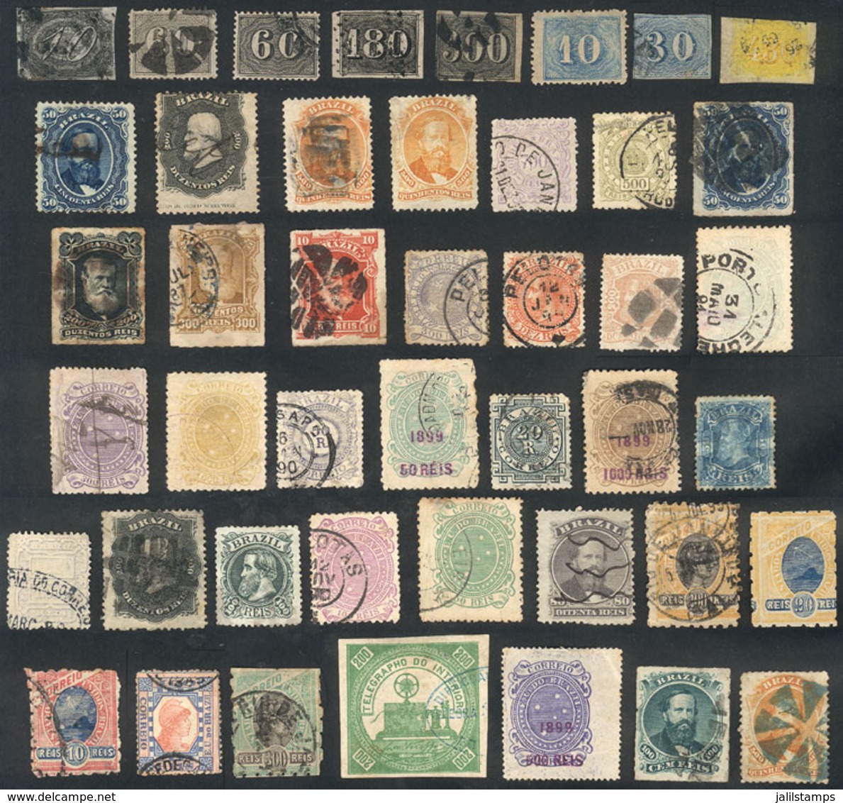 BRAZIL: Lot Of Old Stamps, Mixed Quality (some Of Fine Quality, Others With Defects), Yvert Catalog Value Over Euros 600 - Andere & Zonder Classificatie