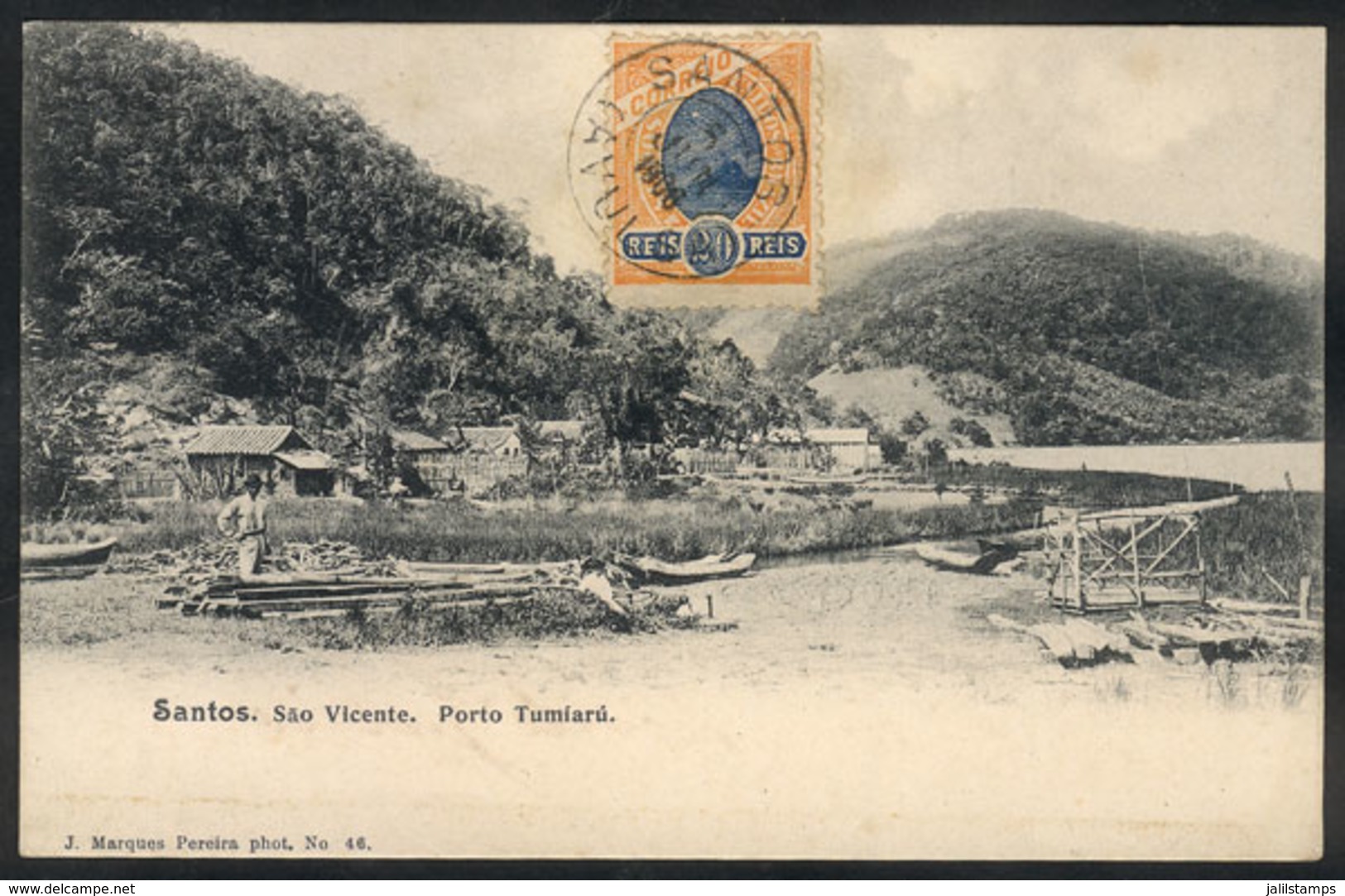 BRAZIL: SANTOS: Sao Vicente, Port Of Tumiarú, Editor J.Marques Pereira, Sent To Niteroi On 5/JUN/1906, VF Quality - Autres & Non Classés