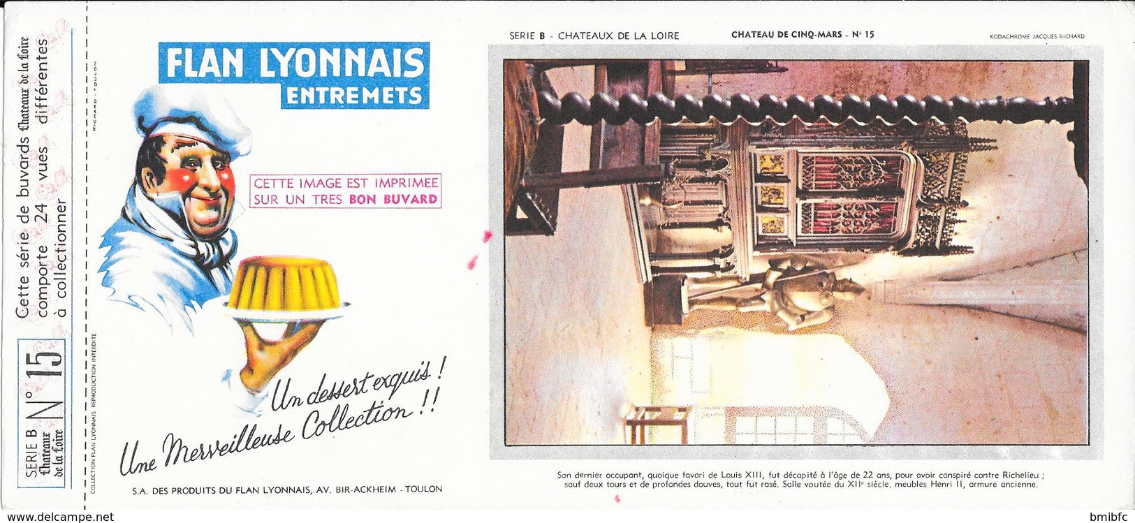 Série B N° 15 - Flan Lyonnais Entremets - Château De Cinq Mars N° 15 - Automobil