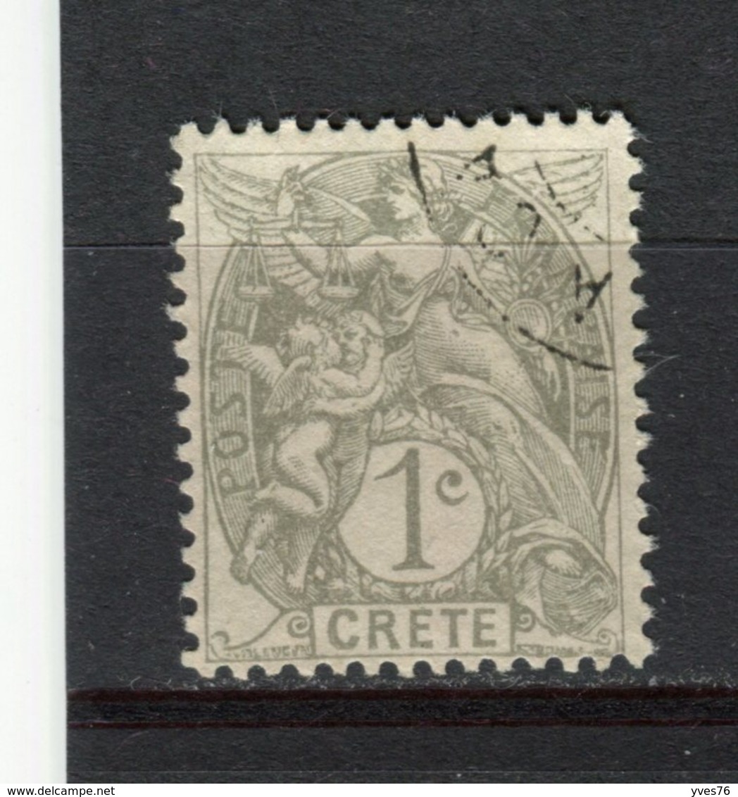 CRETE Bureaux Français - Y&T N° 1° - Type Blanc - Used Stamps