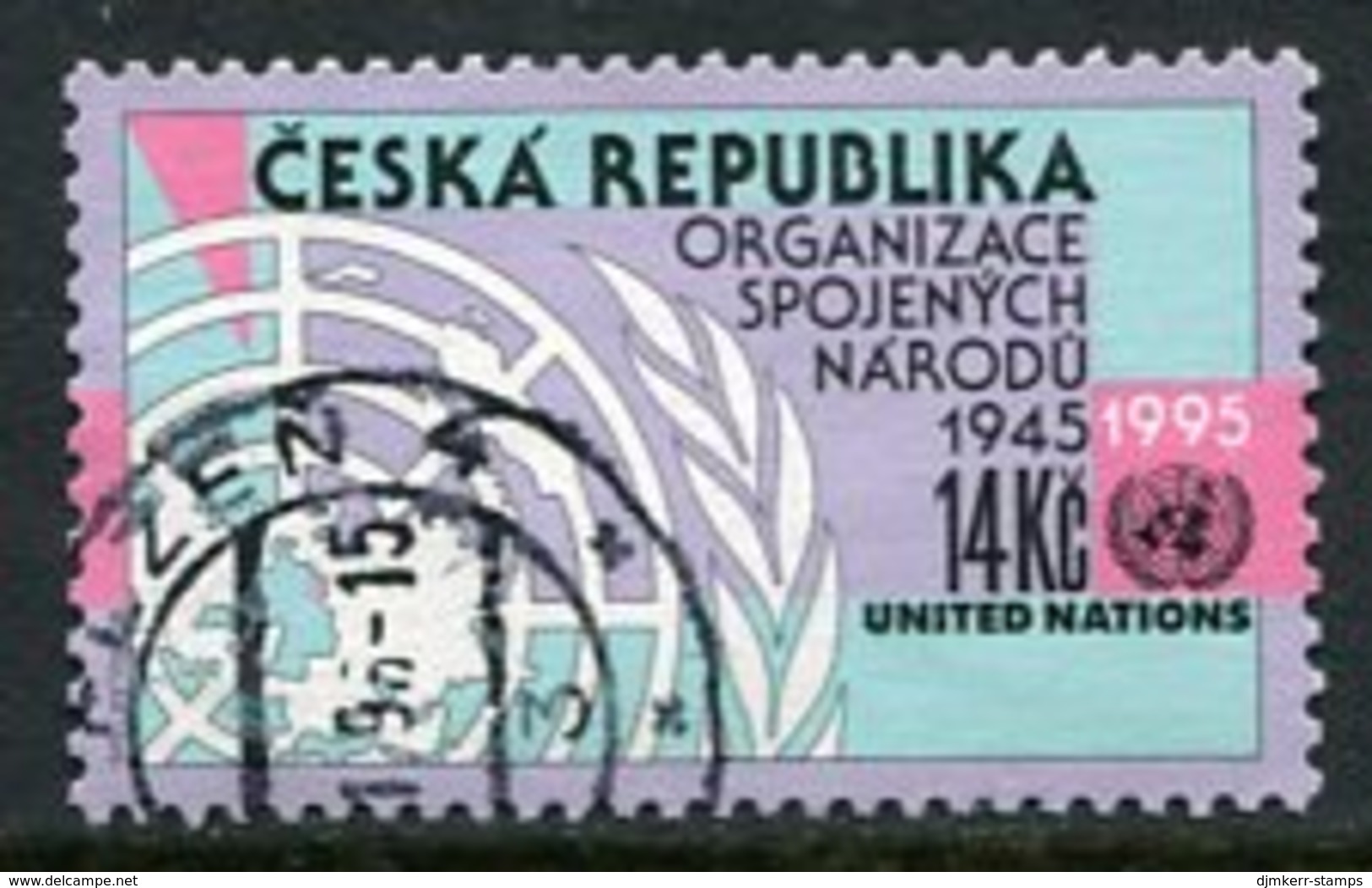 CZECH REPUBLIC 1995 UNO 50th Anniversary Used.  Michel 90 - Used Stamps