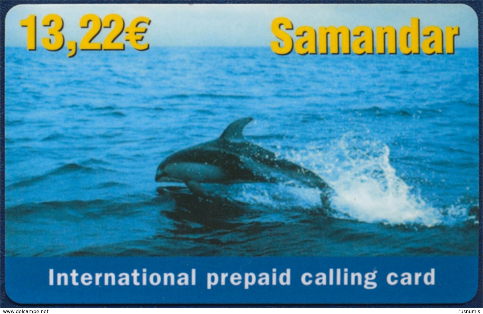 SAMANDAR PREPAID PHONECARD TELECARTE MARINE FAUNA SEA LIFE DOLPHIN VERY GOOD - Dolphins