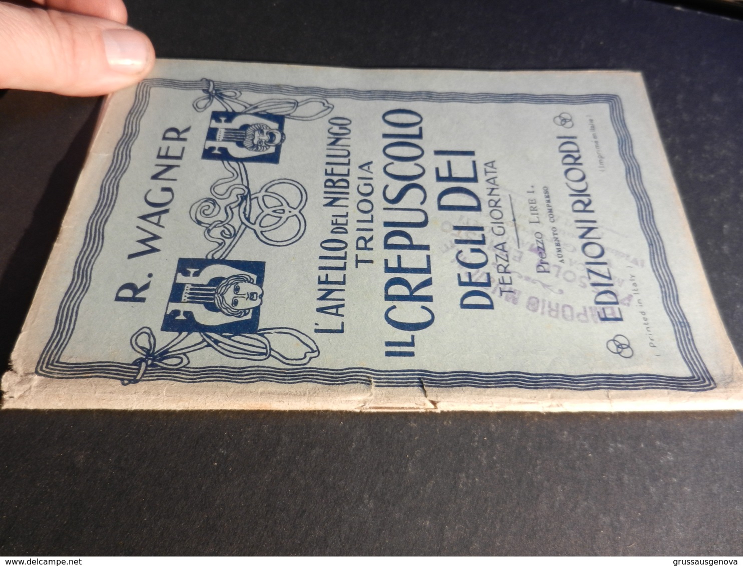 9) WAGNER L'ANELLO DEL NIBELUNGO TRILOGIA IL CREPUSCOLO DEGLI DEI LIBRETTO D'OPERA EDIZIONE RICORDI - Opera