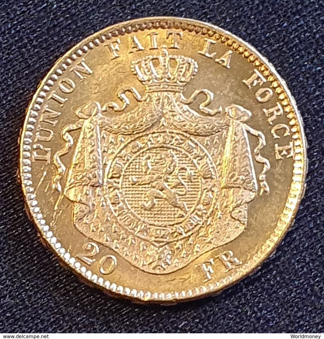 Belgium 20 Francs 1882 (Gold) - 20 Frank (gold)