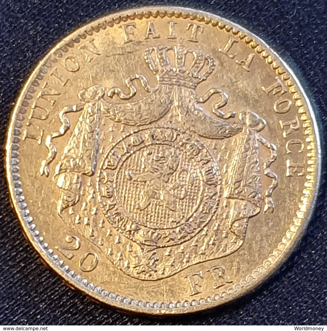 Belgium 20 Francs 1876 (Gold) - 20 Frank (gold)