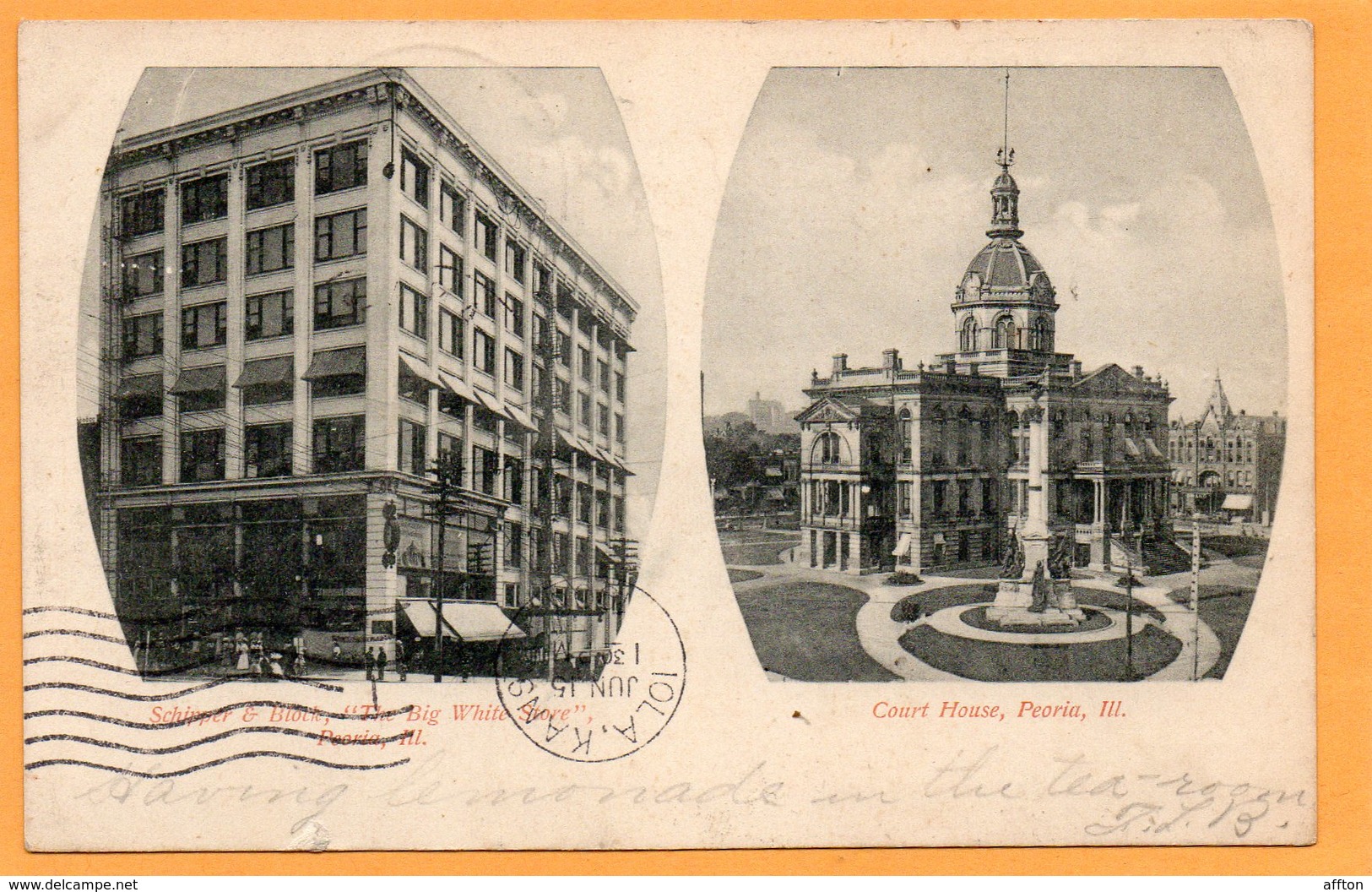 Peoria ILL 1907 Postcard - Peoria