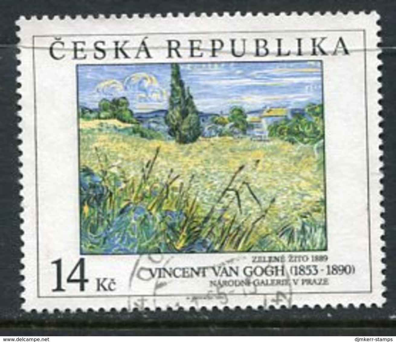 CZECH REPUBLIC 1993 Paintings 14 Kc Used,  Michel 27 - Used Stamps