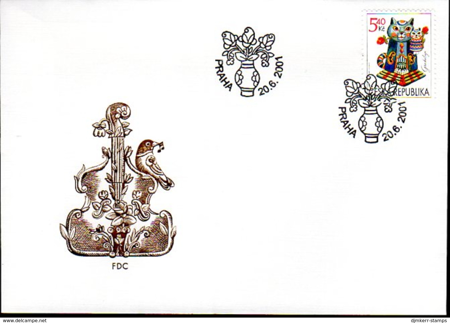 CZECH REPUBLIC 2001 Greetings Stamp On FDC.  Michel 294 - FDC