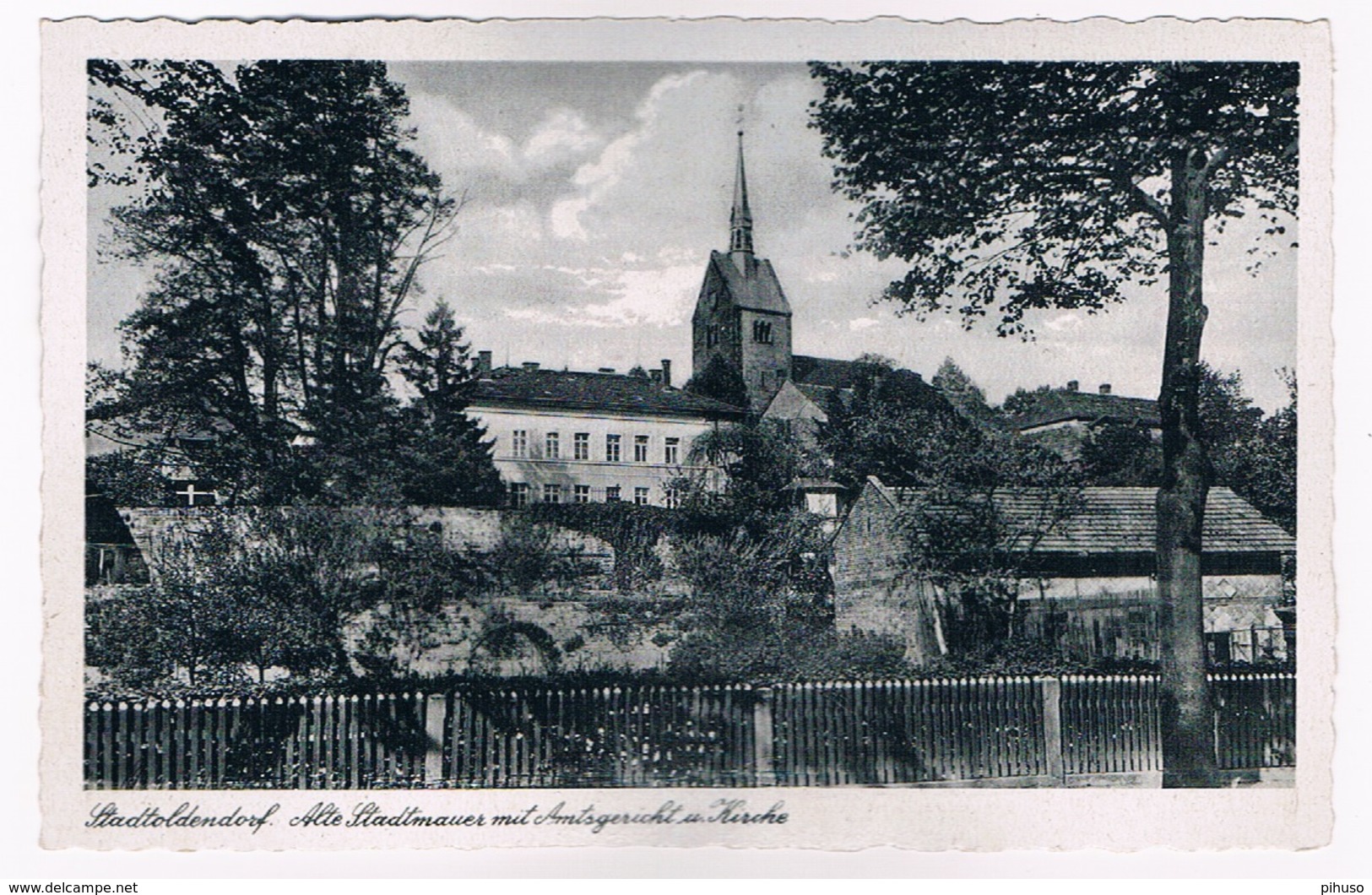 D-10119  STADTOLDENDORF : Alte Stadtmauer Mit Amtsgericht U. Kirche - Holzminden