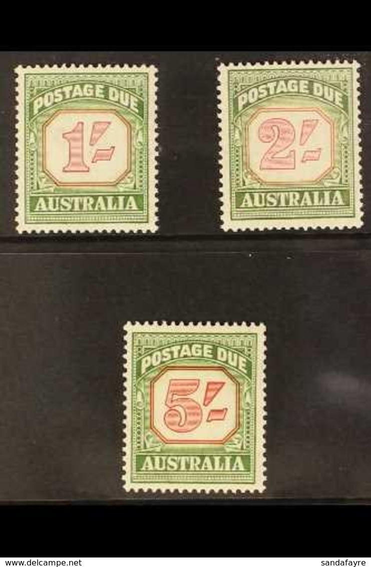 POSTAGE DUE  1953-59 Carmine & Deep Green Set, SG D129a/31a, Never Hinged Mint. Superb (3 Stamps) For More Images, Pleas - Autres & Non Classés