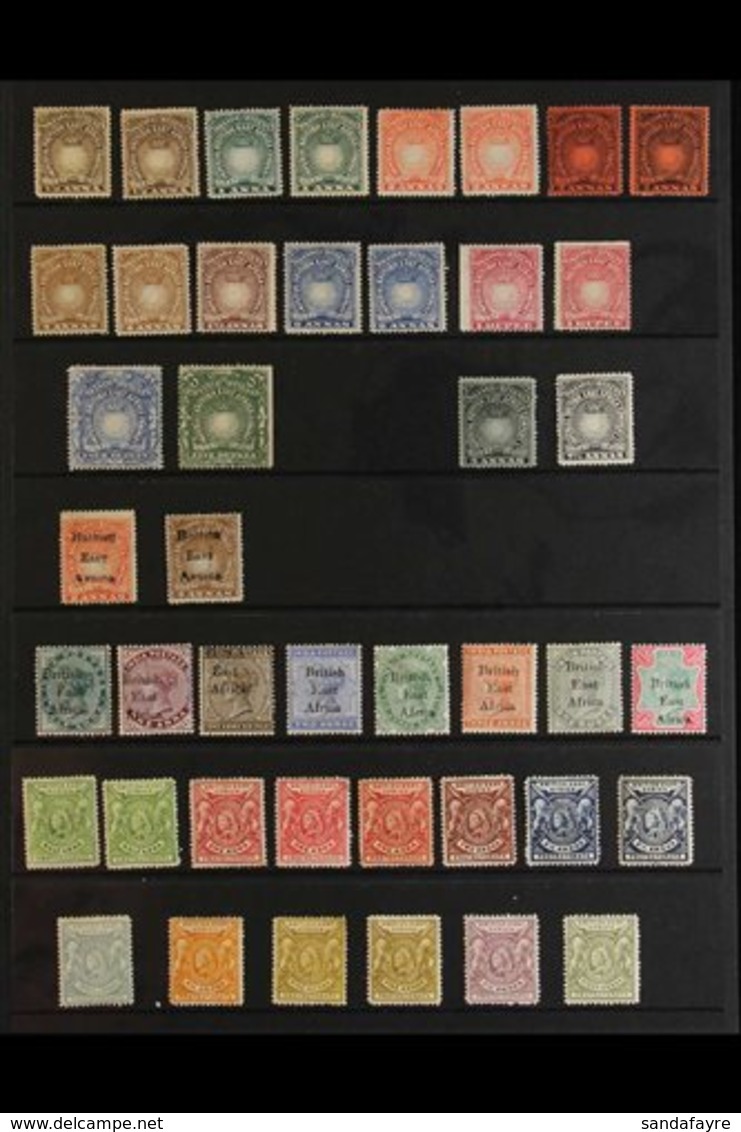 1890-1901 INTERESTING MINT COLLECTION  Presented On A Trio Of Stock Pages & Includes 1890-95 "Light & Liberty" Shaded Ra - Afrique Orientale Britannique