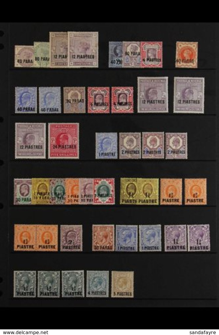 TURKISH CURRENCY  1885 - 1913 Mint Only Collection With 1885 Set, 1887 Set, 1893 40pa Surcharge, 1902 Ed VII Set Incl 2s - Levant Britannique