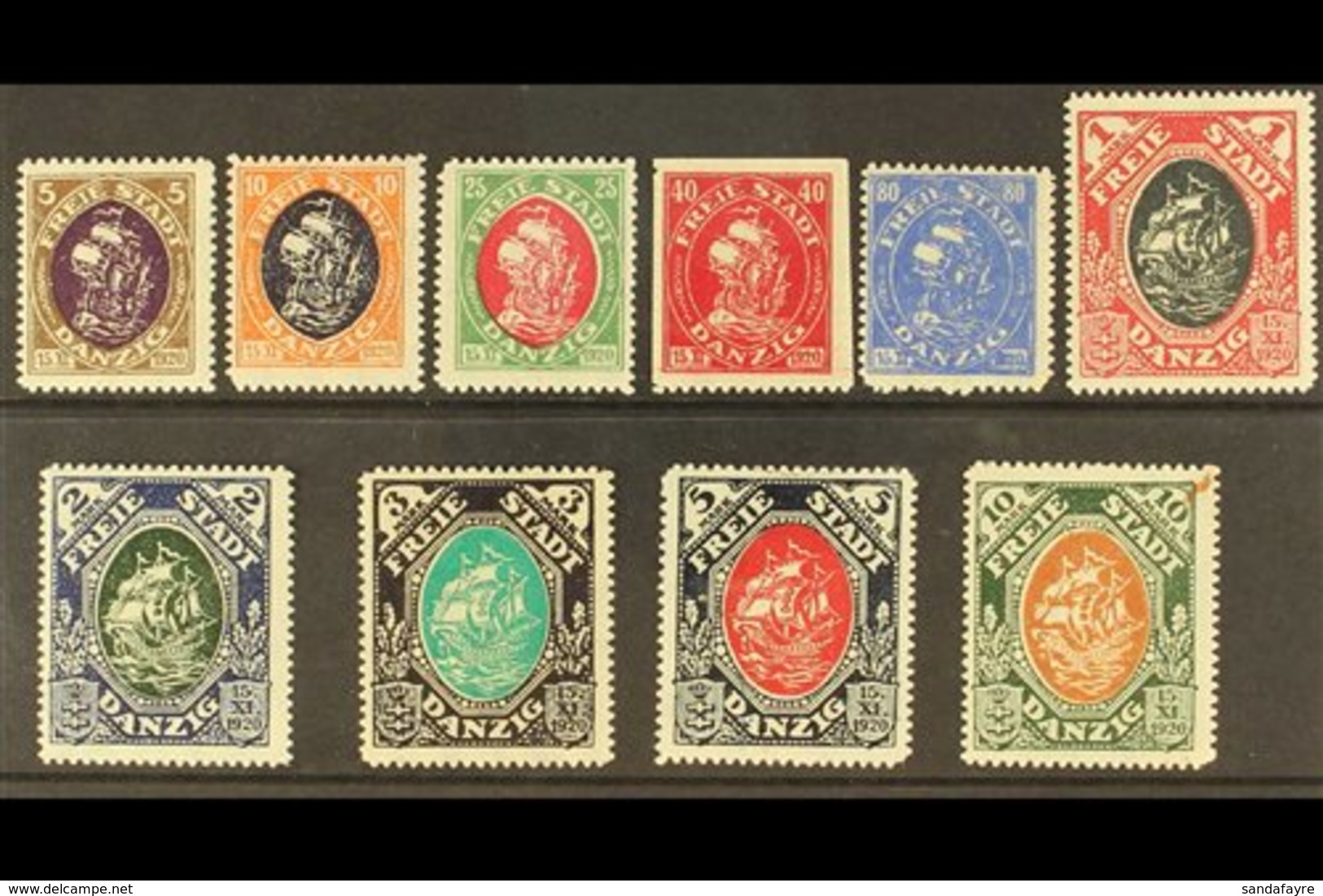 1921 (31 JAN)  Zigzag Roulette Complete Set, Michel 53/63, Never Hinged Mint. (10 Stamps) For More Images, Please Visit  - Autres & Non Classés