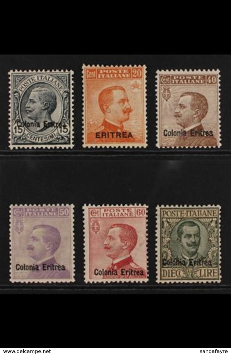 ERITREA  1916-21 King Overprints Complete Set (SG 41/46, Sassone 38/40 & 47/49), Fine Mint, The Key 10L Value Expertized - Autres & Non Classés