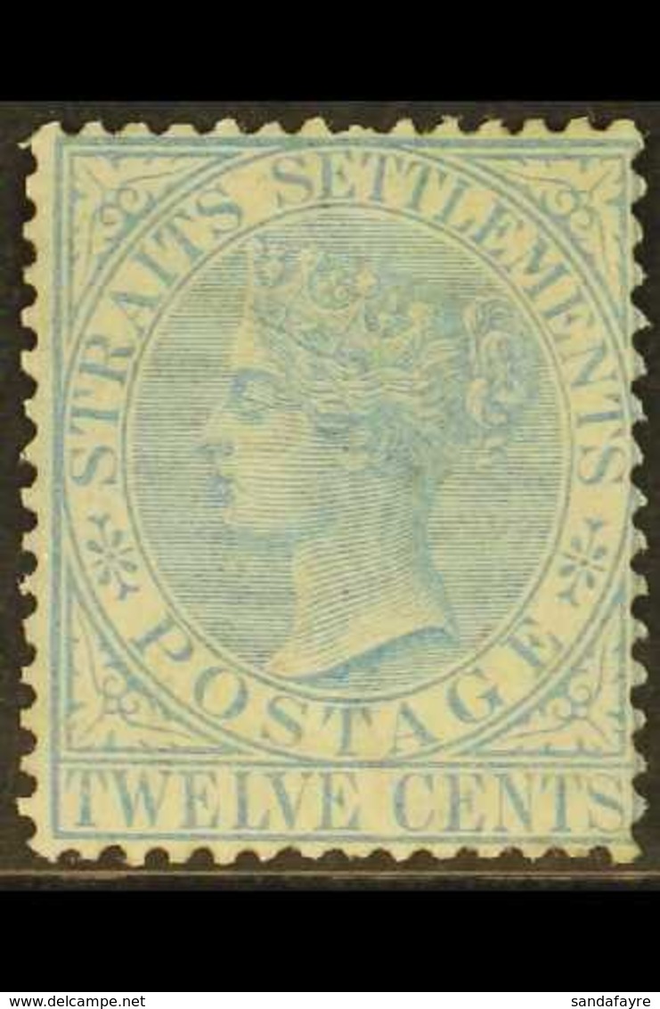 1867-72  12c Blue CC Wmk, SG 15, Fine Mint For More Images, Please Visit Http://www.sandafayre.com/itemdetails.aspx?s=62 - Straits Settlements