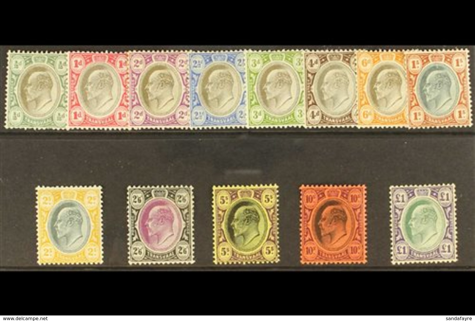 TRANSVAAL  1904 Ed VII Set To £1 Complete, Wmk MCA, SG 260/72a, Very Fine Mint. (13 Stamps) For More Images, Please Visi - Zonder Classificatie