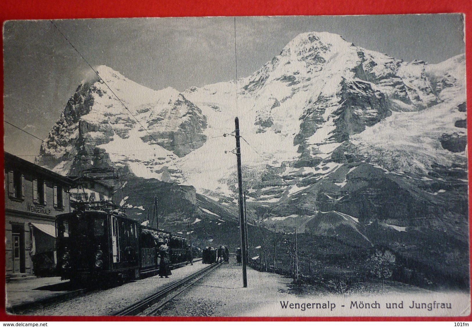 SWITZERLAND - WENGERNALP , TRAIN AT STATION 1927 - Treinen