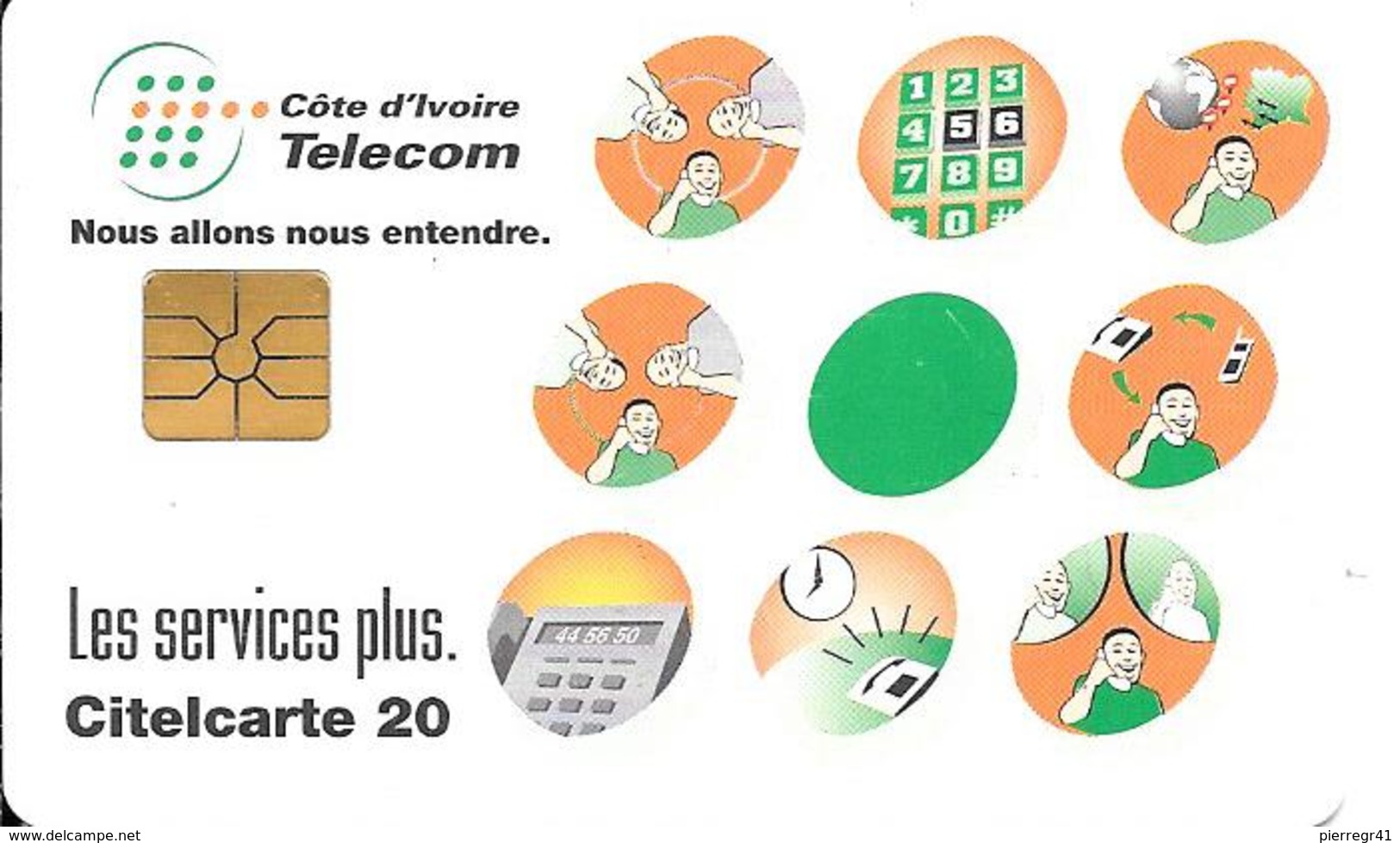 CARTE PUCE-GemA-COTE IVOIRE-CITELCARTE20-Les SERVICES PLUS-TBE - Ivory Coast