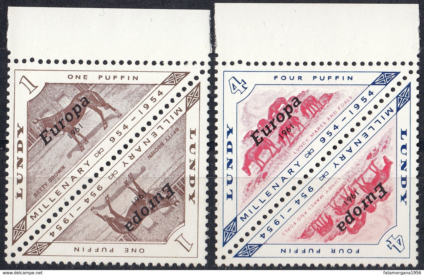 LUNDY - 1961 -  Lotto Di 4 Valori Nuovi MNH In Due Coppie, Come Da Immagine. - Ohne Zuordnung