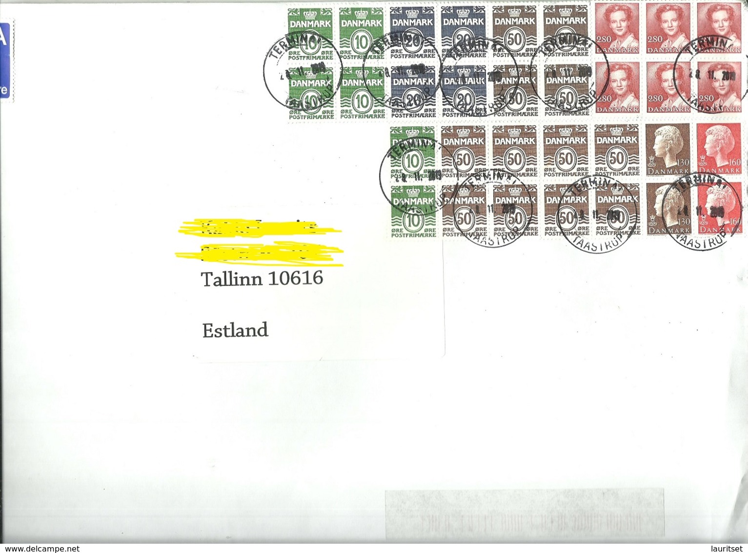 DENMARK Dänemark 2019 Cover To Estonia NB! Big Format - Brieven En Documenten