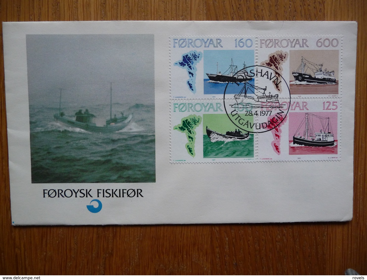 (2) FOROYAR Faroe Islands 1977 Ships FDC Cover - Féroé (Iles)