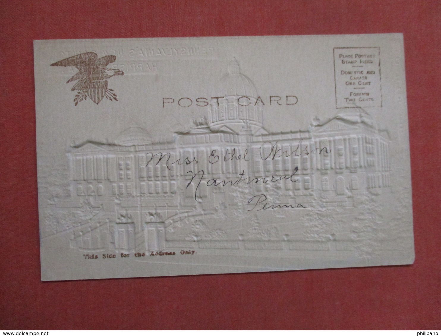 Embossed   New Capitol    Pennsylvania > Harrisburg     Ref 3754 - Harrisburg