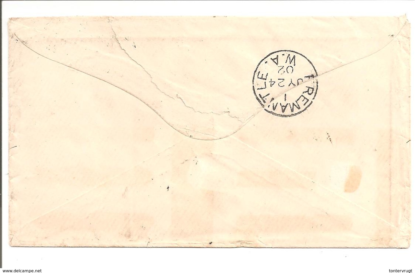 Postage Due 3ct Green On Cover London GB To Fremantle 1902 - Portomarken