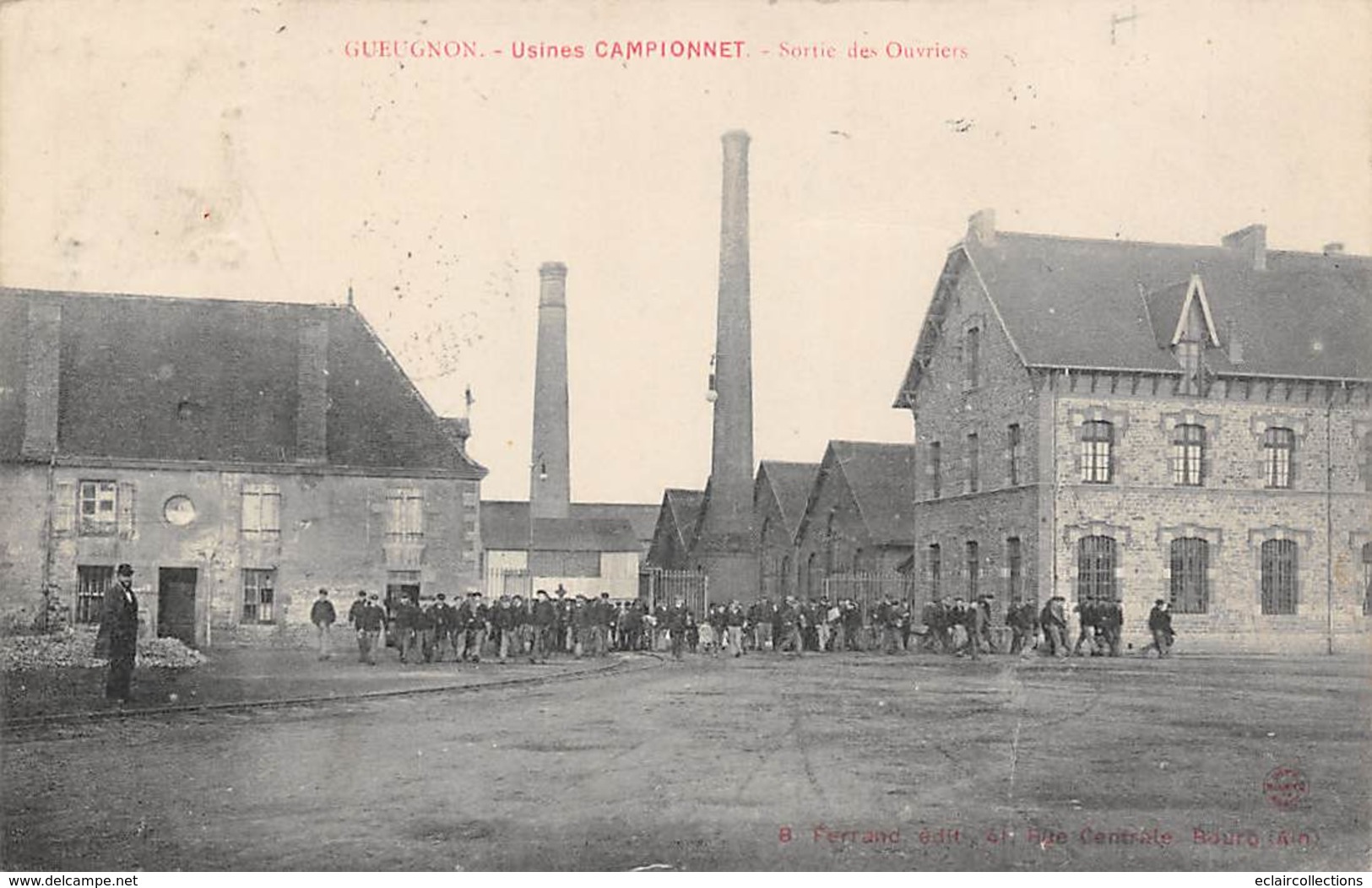 Gueugnon      71        Usine Campionnet. La Sortie Des Ouvriers        (voir Scan) - Gueugnon