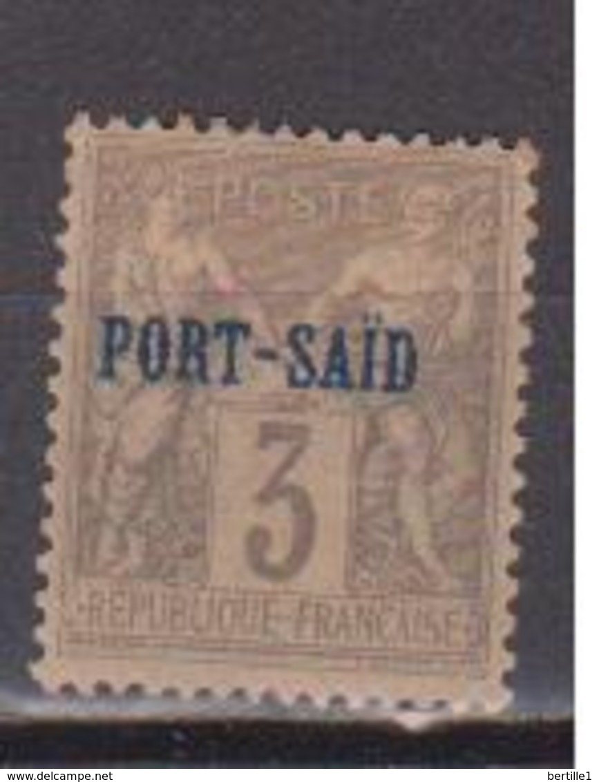 PORT SAID          N°  YVERT  :  3     NEUF AVEC  CHARNIERES      (  CH  01/34 ) - Unused Stamps