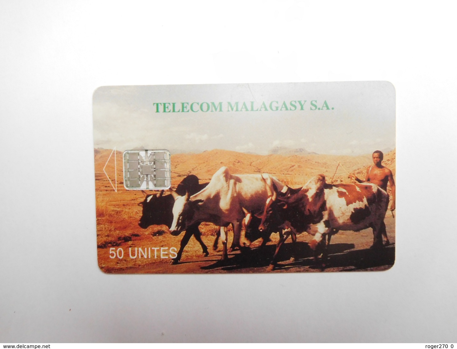 Télécarte Publique , Madagascar , Télécom Malagasay , Zébu - Madagascar