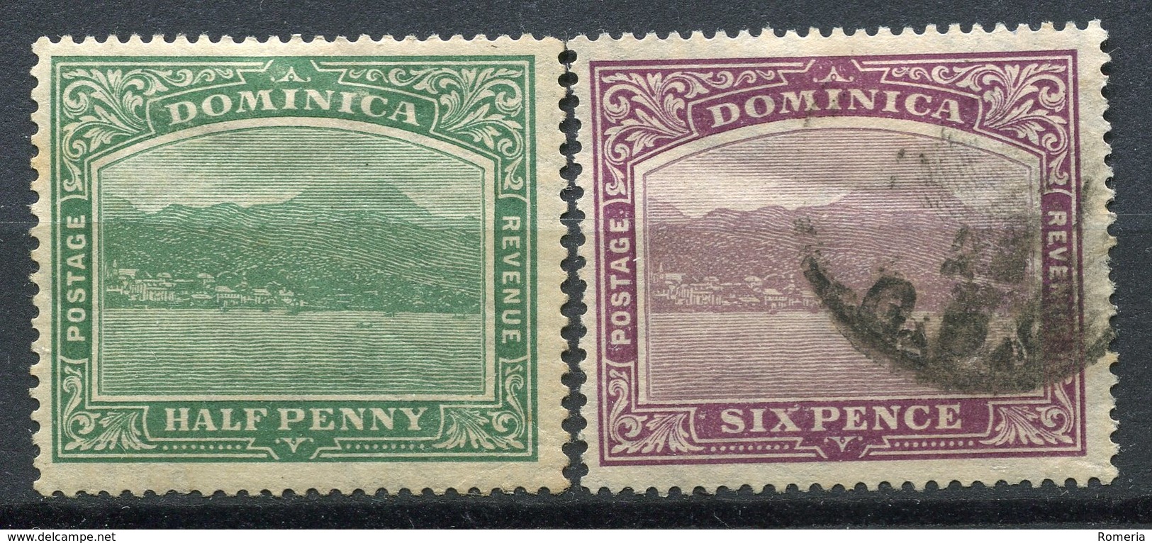 Dominique - 1921/1922 - Yt 60 (oblitéré) Et 65 (* TC) - Série Courante - - Dominica (...-1978)
