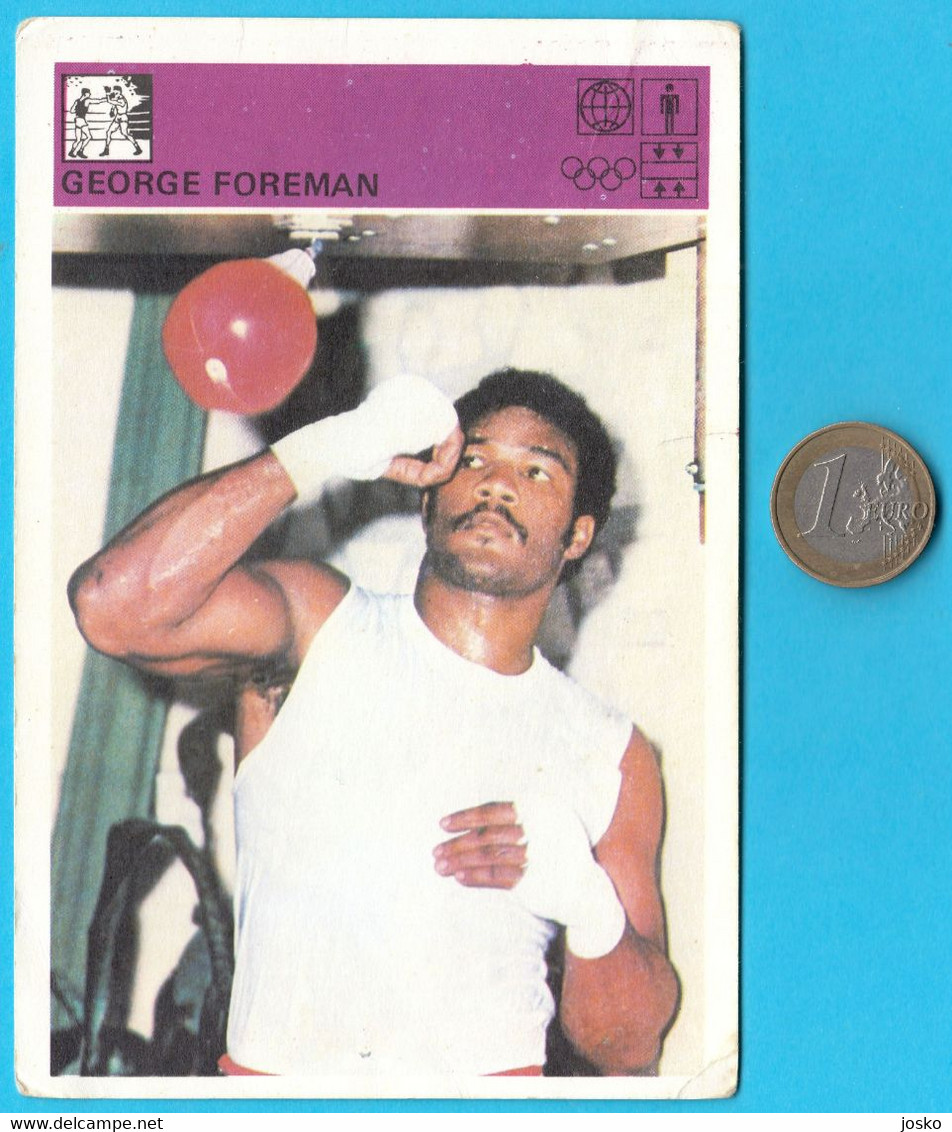 GEORGE FOREMAN - Yugoslavia Vintage Card Svijet Sporta * Boxing Boxe Boxeo Boxen Pugilato Boksen USA - Tarjetas