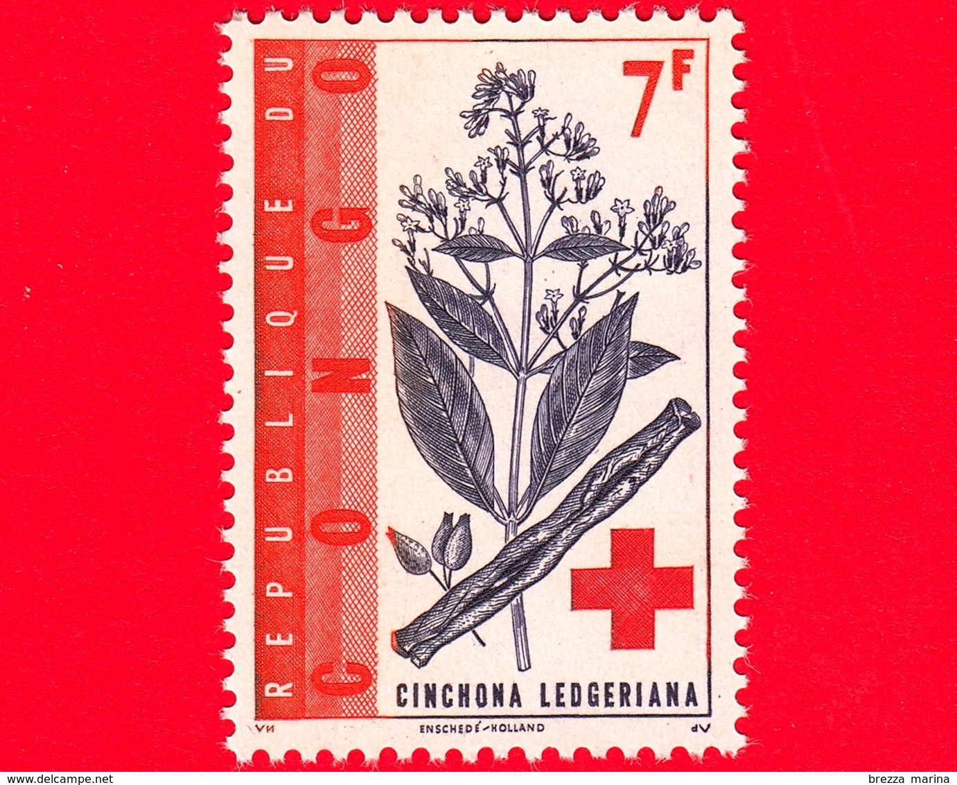 Nuovo - MNH - Repubblica Del CONGO - 1963 - Croce Rossa - Cinchona Ledgeriana - 7 - Unused Stamps