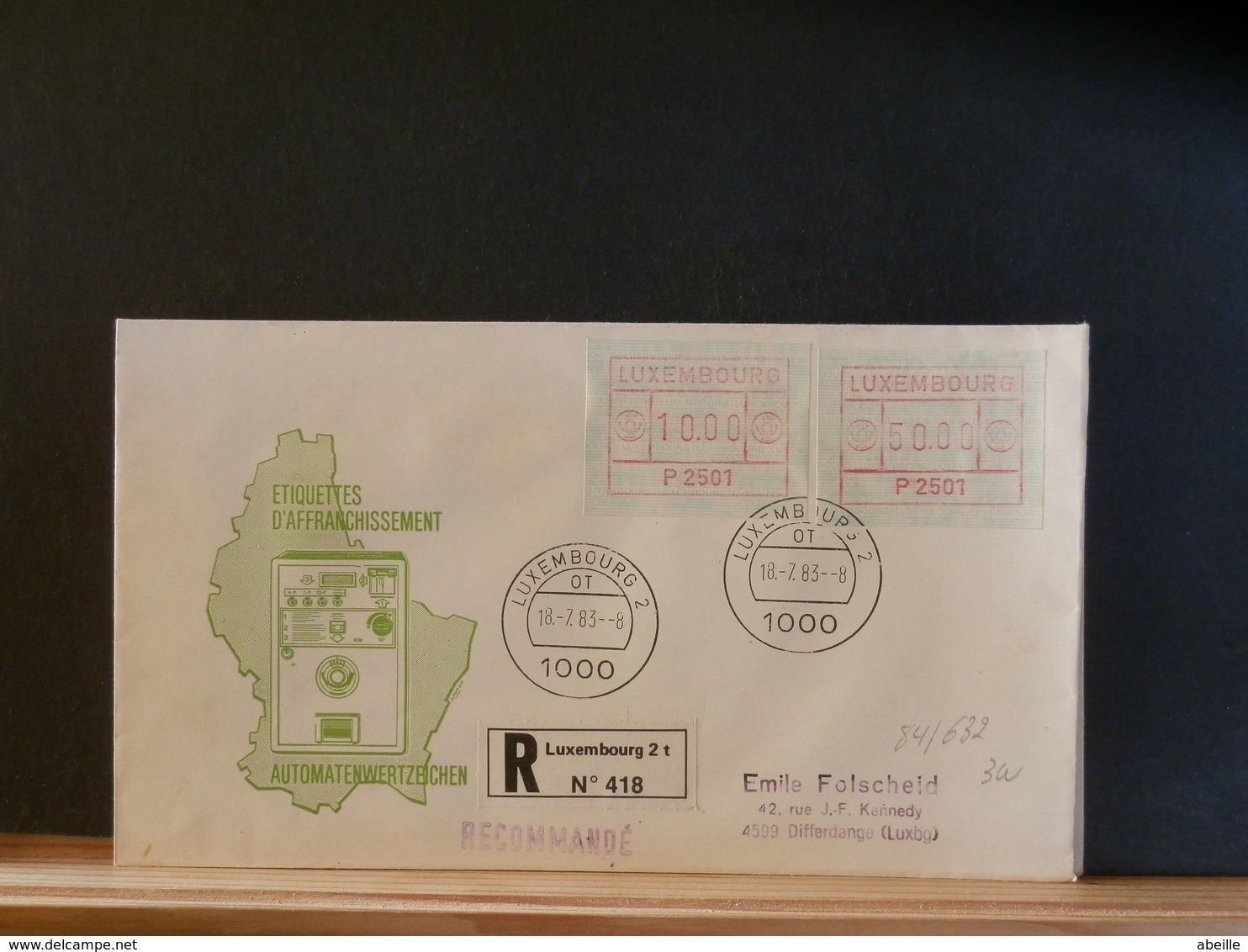 84/632 3  FDC   LUX  1983 - Postage Labels