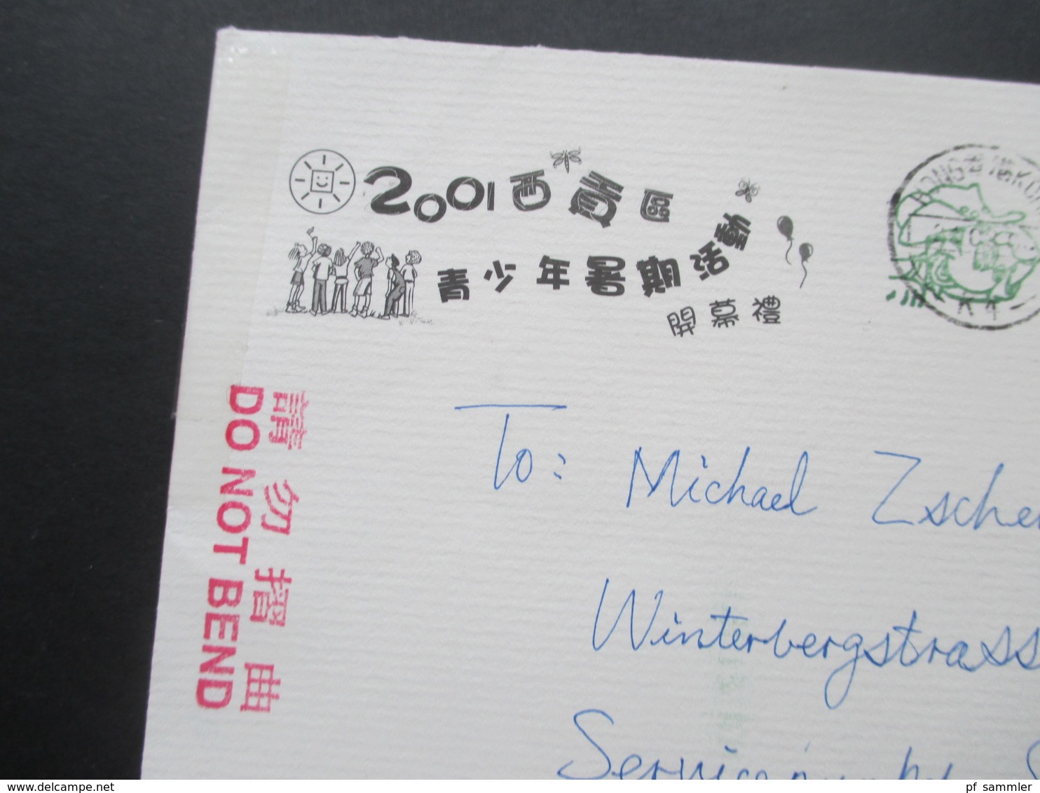 Hong Kong Um 2000 Air Mail / Luftpost Nach Dresden - Covers & Documents