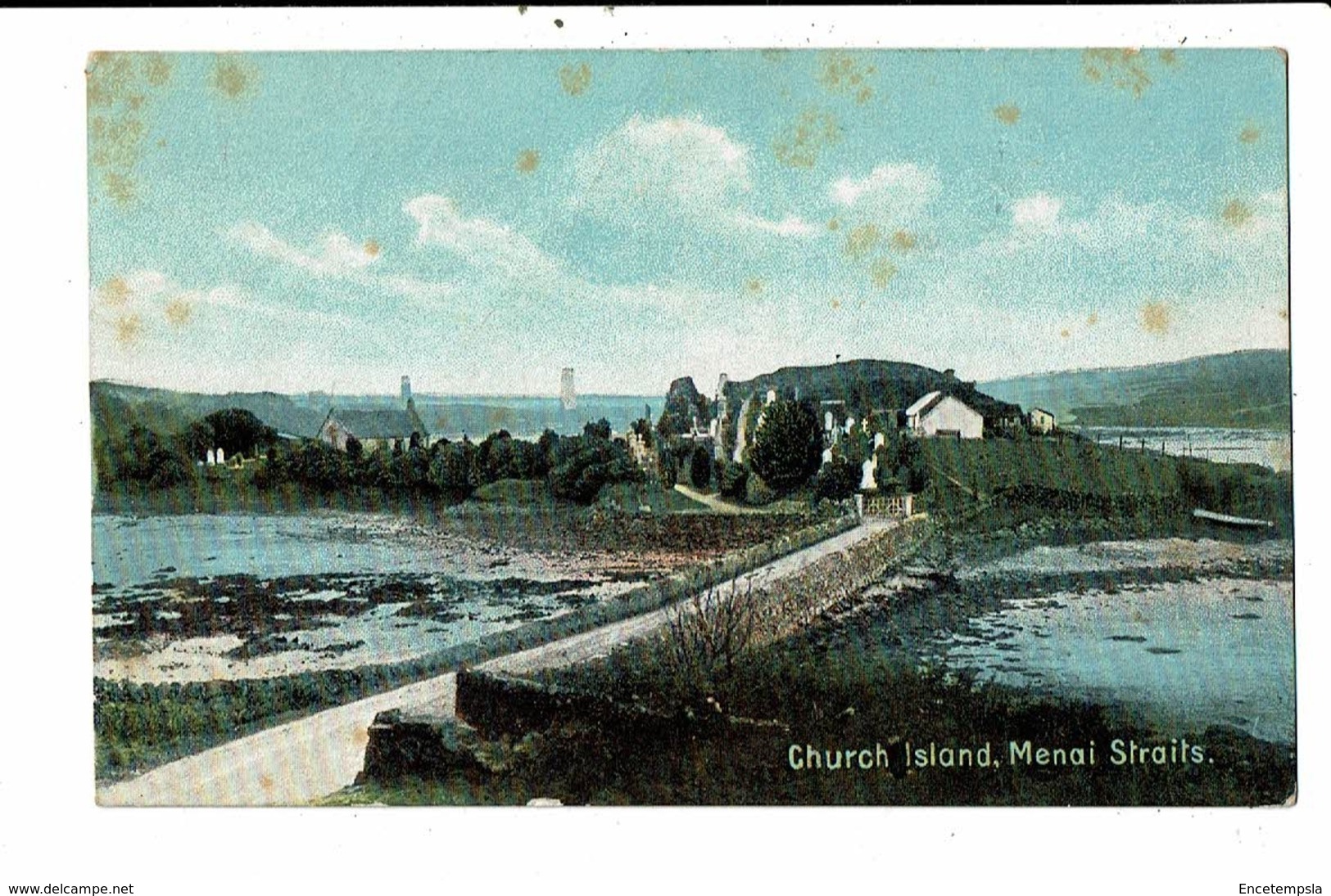 CPA-Carte Postale-Royaume Uni-Ynys Dysilio- Church Island Menai Straits VM10151 - Anglesey