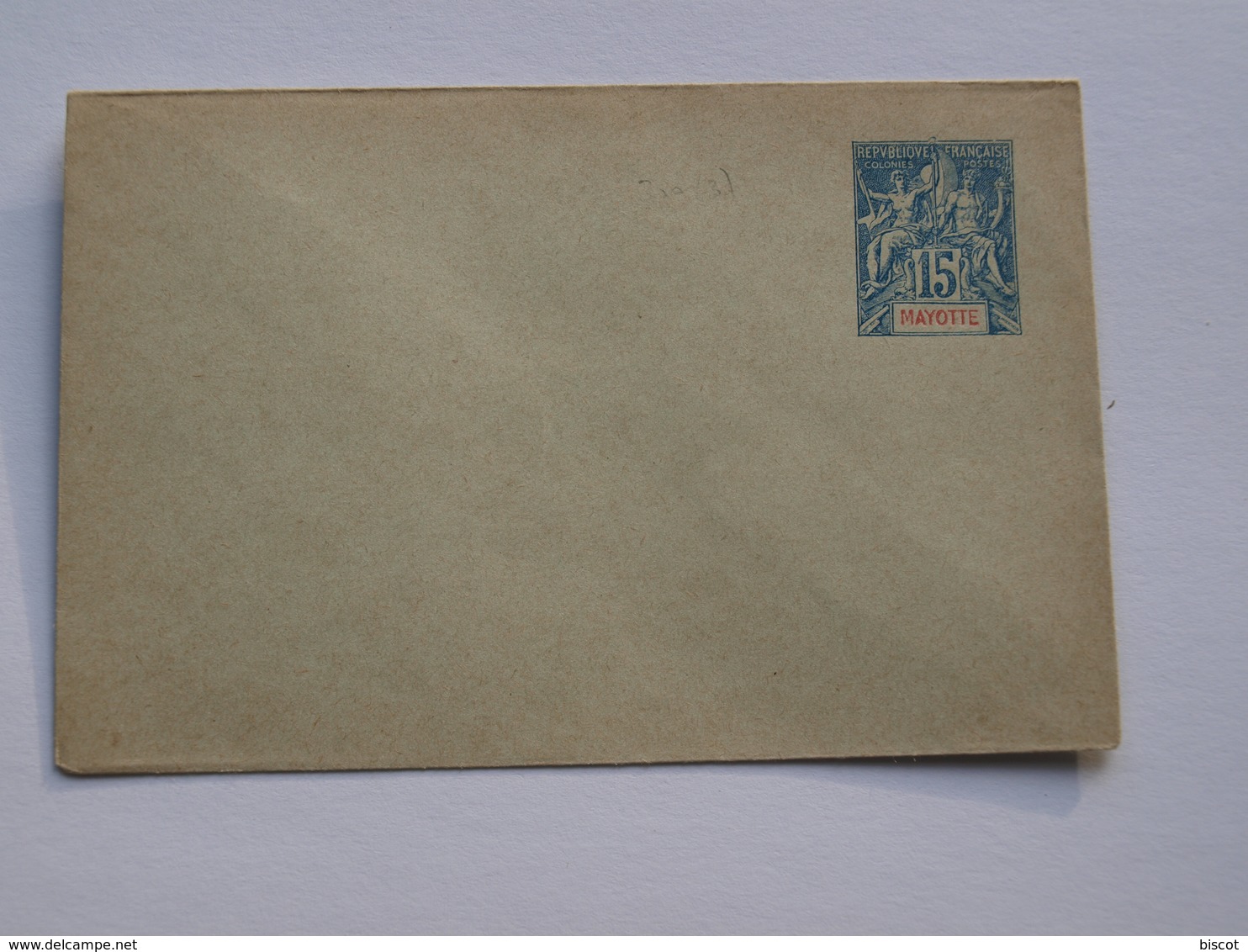 Entier Postal Mayotte Petite Enveloppe  Rabat Collé - Postwaardestukken & PAP