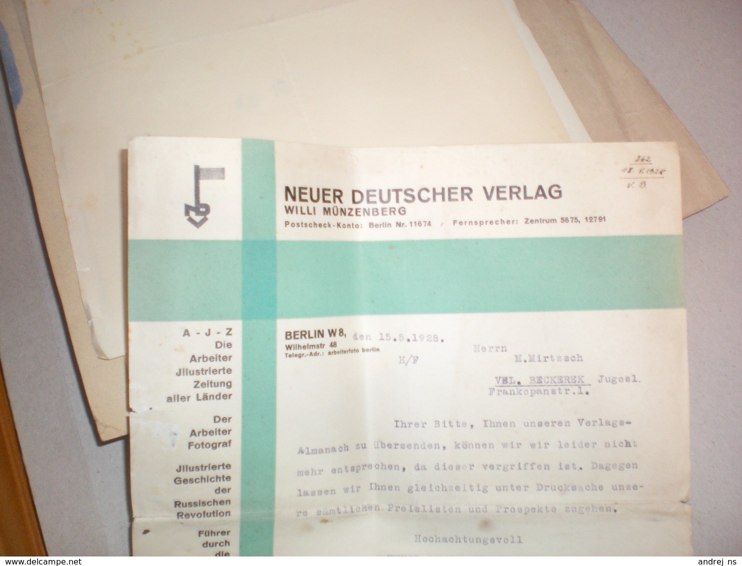 Neuer Deutscher Verlag Berlin 1928 - Petits Métiers