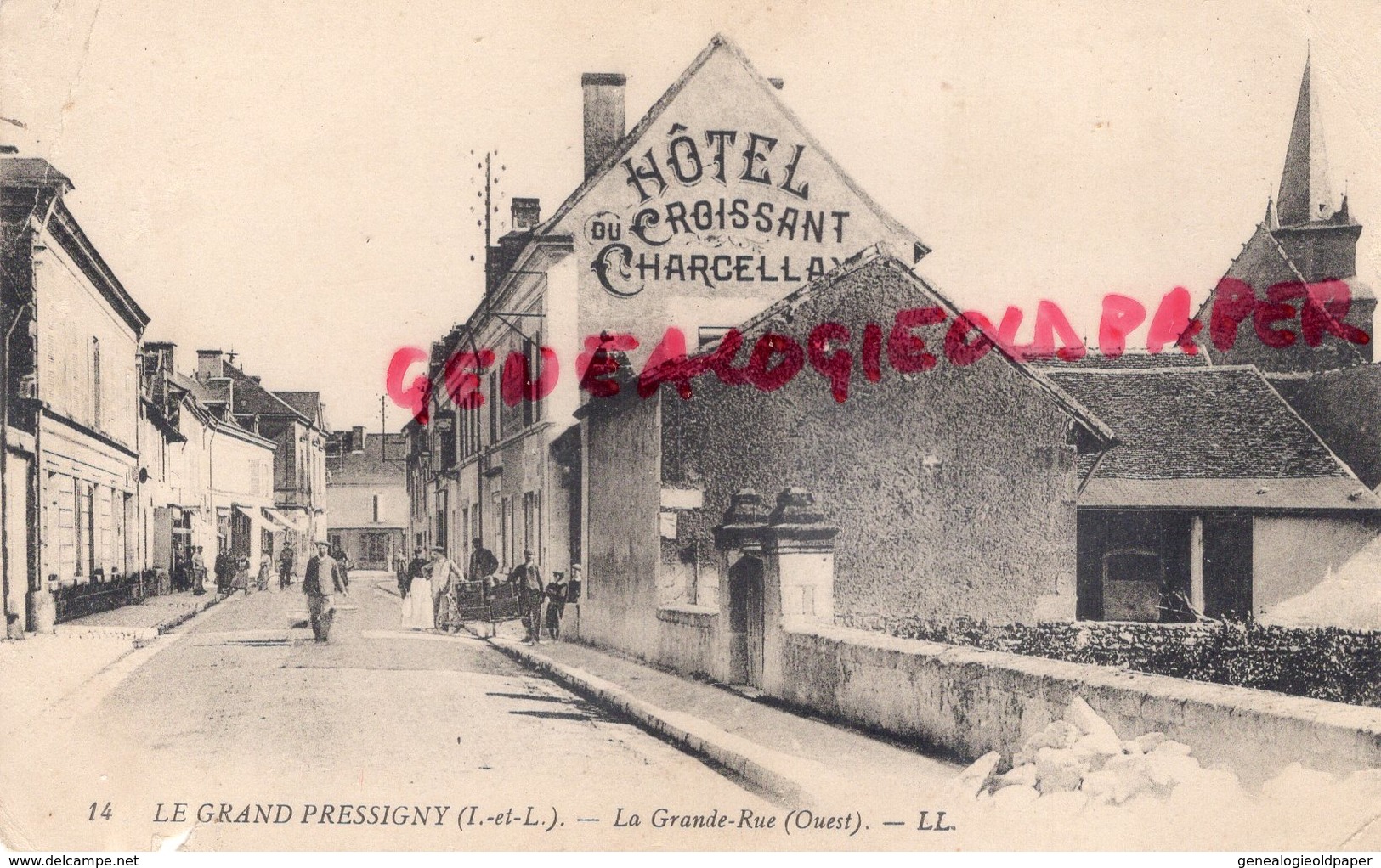 37 -  LE GRAND PRESSIGNY - LA GRANDE RUE OUEST- HOTEL DU CROISSANT - Le Grand-Pressigny